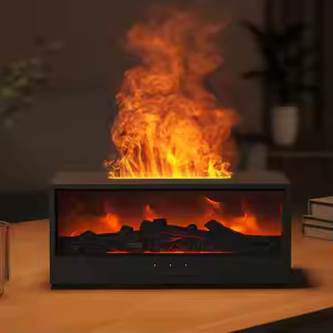 Flame Diffuser Colorful Night Light Essential Oil Fireplace Diffuser with Timer Remote for Home Creative Gift