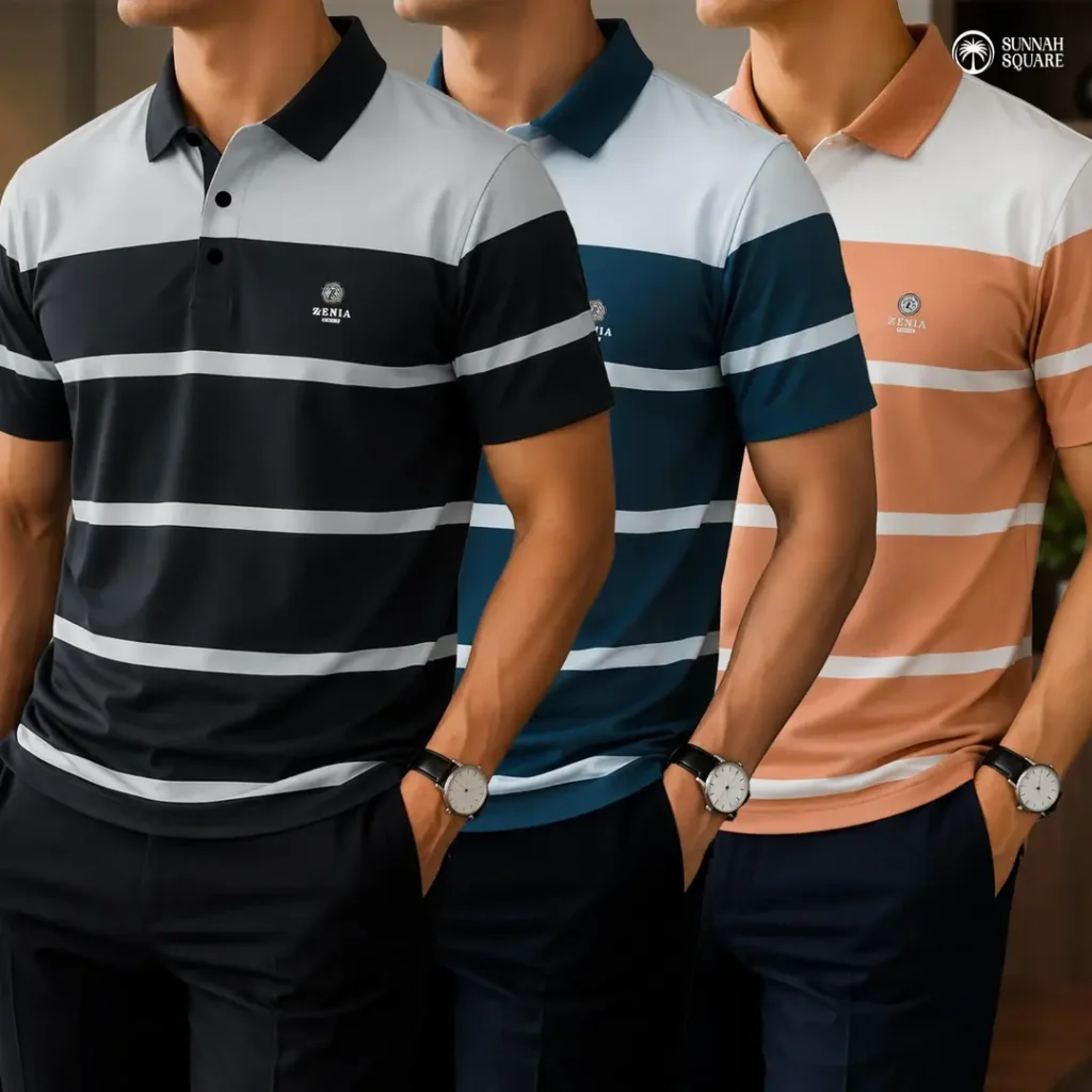 3pcs Premium China Icon Polo - (black, Olive, Sweet)