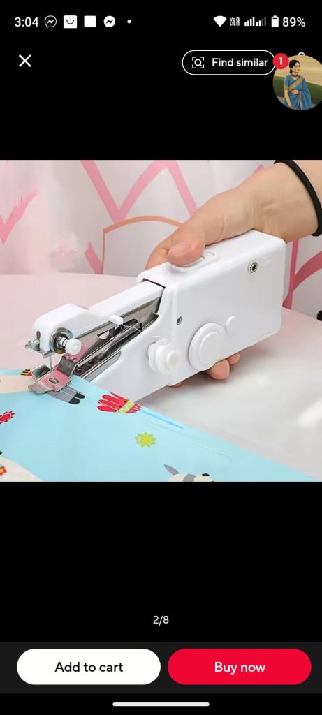 Mini Handheld Sewing Machine – ছোট হাতে ধরা সেলাই মেশিন